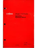 Preview for 1 page of Unisys 115 Operation/Reference Manual