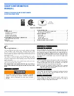 Предварительный просмотр 1 страницы Unitary products group Electric Single Package Conditioner User'S Information Manual