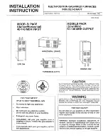 Preview for 1 page of Unitary products group PACE Installation Instructions Manual