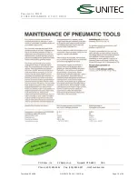 Preview for 19 page of Unitec 2 1310 0010 Operation And Maintenance Manual