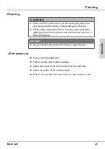 Preview for 27 page of Unitec MAB 525 Operating Instructions Manual