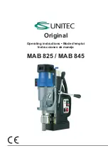 Unitec MAB 825 Operating Instructions Manual preview