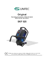 Предварительный просмотр 1 страницы Unitec SKF 025 Operating Instructions Manual