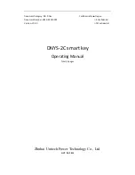 Unitech DNYS-2C Operating Manual preview