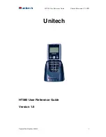 Preview for 1 page of Unitech HT580 User Reference Manual