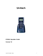 Unitech HT580L Operation Manual preview