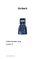 Preview for 1 page of Unitech HT580L Operation Manual