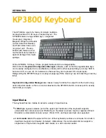 Preview for 1 page of Unitech KP3800 Specifications