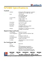 Preview for 2 page of Unitech KP3800 Specifications