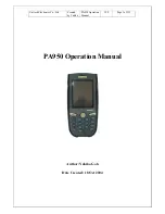 Предварительный просмотр 1 страницы Unitech PA950 Operation Manual