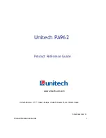 Unitech PA962 Product Reference Manual preview
