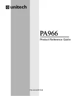 Unitech PA966 Product Reference Manual preview