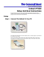 Unitech PT630 Set Up And User Instructions preview