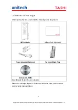 Preview for 6 page of Unitech Tashi MT200 Quick Reference Manual