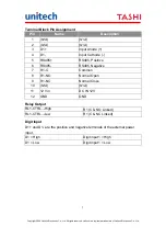 Preview for 9 page of Unitech Tashi MT200 Quick Reference Manual