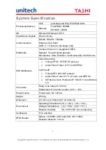 Preview for 11 page of Unitech Tashi MT200 Quick Reference Manual