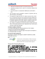 Preview for 4 page of Unitech Tashi MT688 User Manual