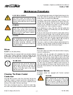 Preview for 17 page of United CoolAir AVW08 Installation, Operation And Maintenance Manual