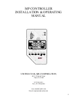 Preview for 2 page of United CoolAir MP Controller Installation & Operating Manual