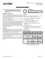 Preview for 5 page of United CoolAir VariCool EZ-Fit 12 Installation, Operation And Maintenance Manual