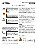 Preview for 19 page of United CoolAir VertiCool CLASSIC Installation, Operation And Maintenance Manual