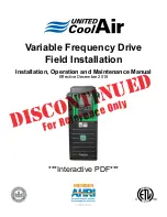 Preview for 1 page of United CoolAir VFD Installation, Operation And Maintenance Manual