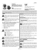 Preview for 1 page of United Electric Controls J120 Installation And Maintenance Instructions Manual