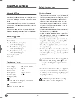 Preview for 22 page of UNITED OFFICE UTB 250 A1 -  2 Operating Instructions Manual