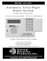 United Security Products AD-2001 Instructions Manual preview