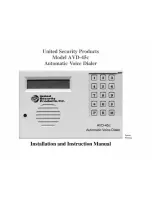 Предварительный просмотр 1 страницы United Security Products AVD-45c Installation And Instruction Manual