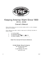 Preview for 20 page of United States Stove Company LONGVIE DV12 Owner'S Manual