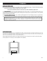 Preview for 6 page of United States Stove 6300C Owner'S Manual