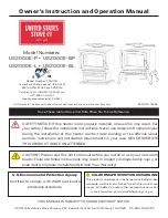 Preview for 1 page of United States Stove US2000E-BL Owner’S Instruction And Operation Manual