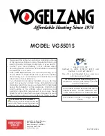 Preview for 1 page of United States Stove VOGELZANG VG5501S Manual