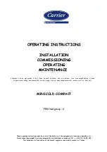 Предварительный просмотр 5 страницы United Technologies Carrier MINICOLD COMPACT MCH 103 ZC Operating Instructions Manual