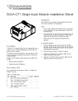 Preview for 1 page of United Technologies Edwards SIGA-CT1 Installation Sheet