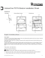 United Technologies Interlogix AdvisorOne Installation Sheet preview