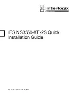 United Technologies Interlogix IFS NS3550-8T-2S Quick Installation Manual preview