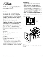 United Technologies Kidde FX-NAC Installation Sheet preview