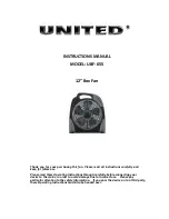 Preview for 1 page of UNITED UBF-655 Instruction Manual