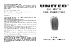 UNITED UHF824 User Instructions предпросмотр