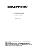 Preview for 1 page of UNITED USF-613 Instruction Manual