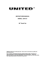 Предварительный просмотр 1 страницы UNITED USF-617 Instruction Manual