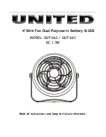 Preview for 1 page of UNITED UUF-662 Owner'S Manual