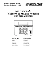 Preview for 1 page of Unitek Peco WELD SENTRY 2 User Manual