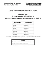 Unitek HF2/208 User Manual preview