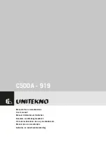 Preview for 1 page of Unitekno 919 EVOLUTION User Manual