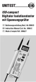 Unitest ISO-compact 8966 E Instruction Manual предпросмотр