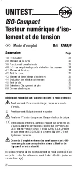 Preview for 20 page of Unitest ISO-compact 8966 E Instruction Manual