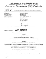 Preview for 4 page of Unitor UWF-SC12RC Owner'S Manual